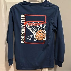 Boys basketball shirt. Long sleeve. Properly Tied. NWT. Youth Medium 10 12
